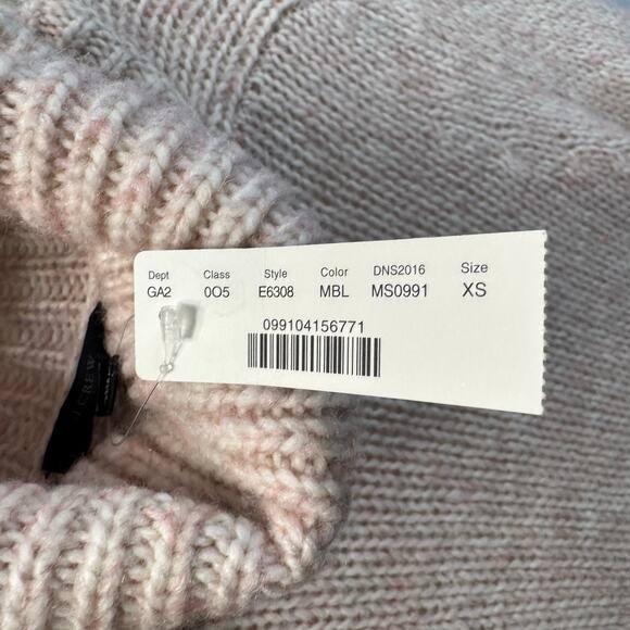 J. Crew Wool Blend Knit Turtle Knit Pink Sweater Preppy Casual Sz XS New - Picture 9 of 11